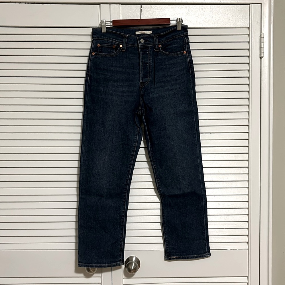 Levi’s wedge straight high rise jeans